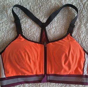 Victoria's Secret Sports Bra, size 36C, orange and magenta